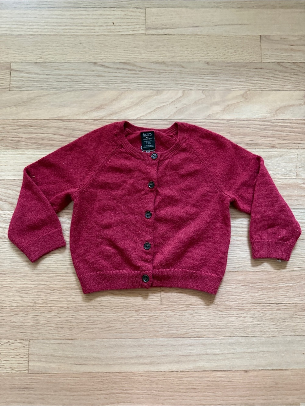 Banana Republic wool and cashmere Red Baby Sweater/cardigan